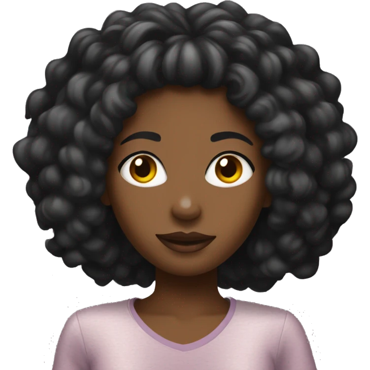 A black girl with  y2k style  emoji