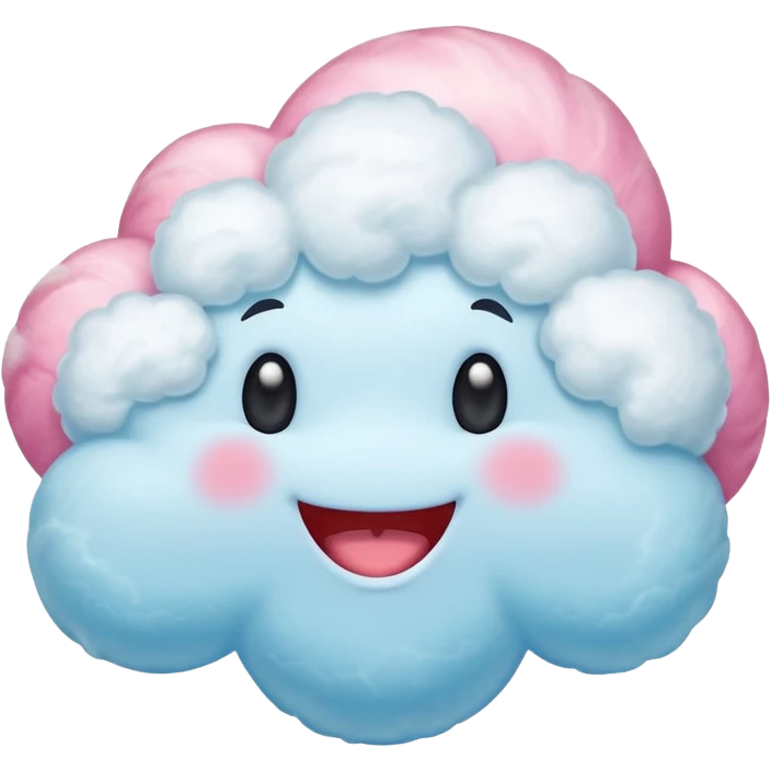 cute big White Cloud, emotion emoji