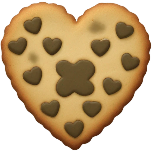 Tactical cookie heart emoji
