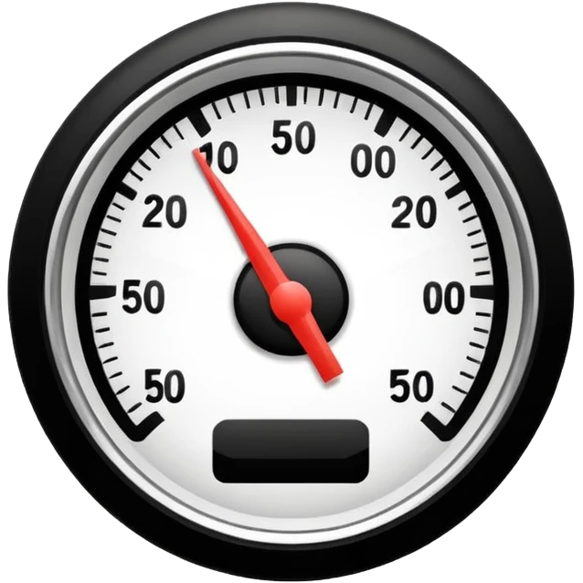 half of simple design speedometer icon for site navigation emoji