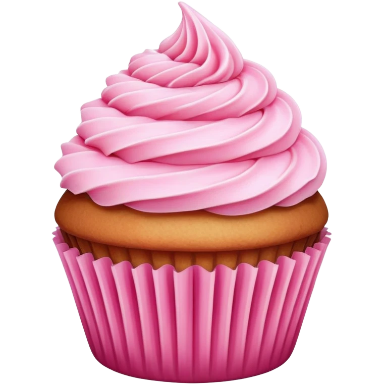 Cupcake with pink icing emoji
