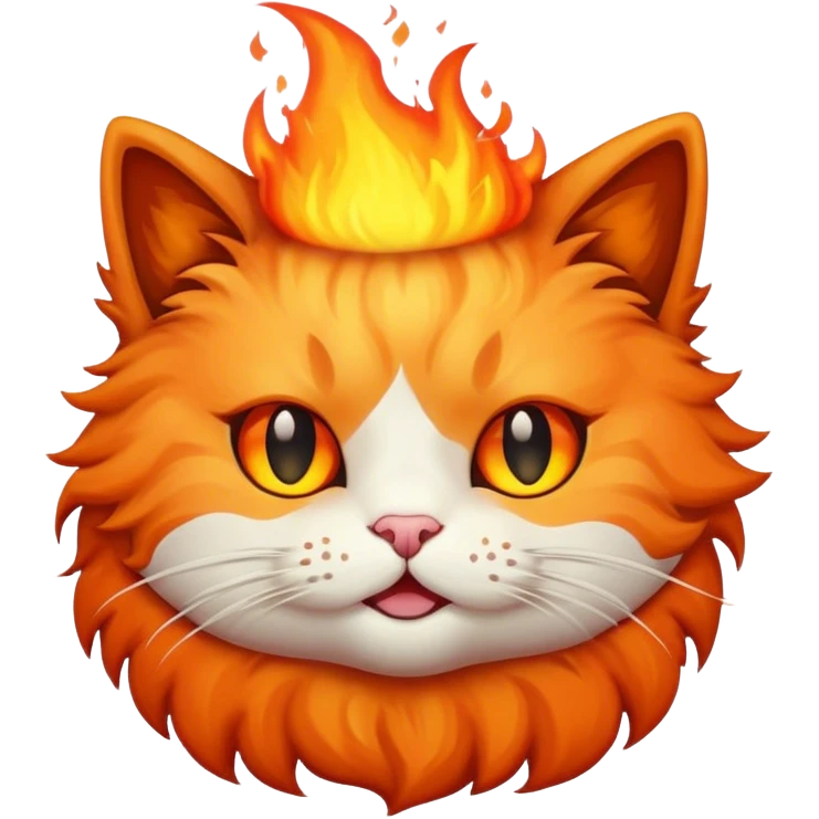 Cat on fire  emoji