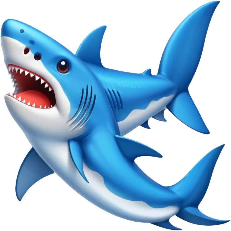 Tiburón con zapatos azules emoji