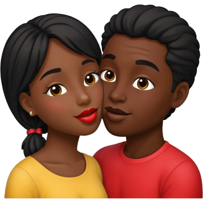 Kiss black  emoji