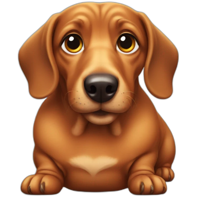 Fat dachshund emoji