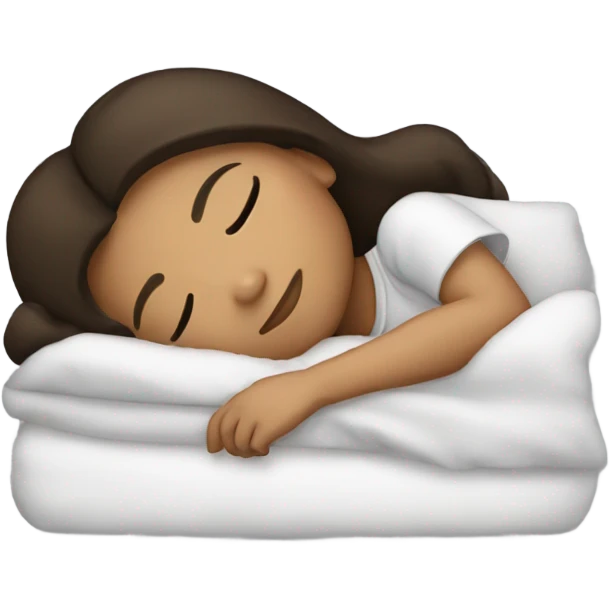 Brunette girl sleeping emoji