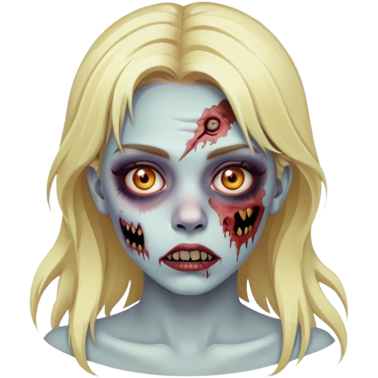 Blonde girl zumbi emoji