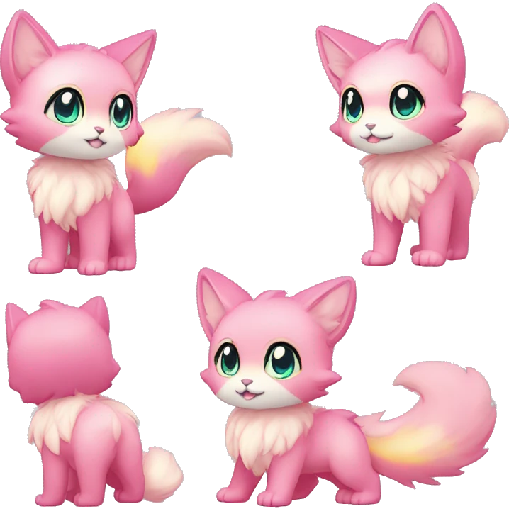  High quality Cute Cool Kawaii edgy Pretty Chibi Fur-Sona Shiny Colorful Sparkly Fakemon Full Body emoji