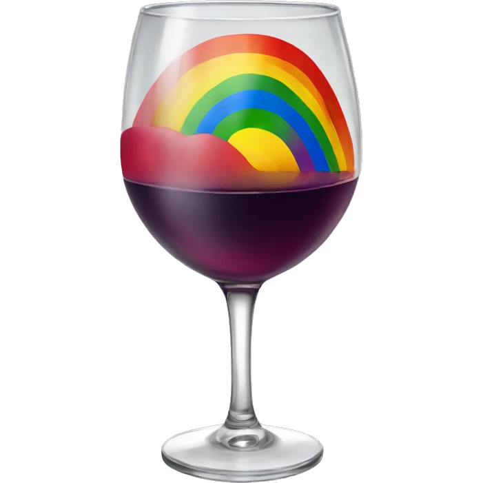 Rainbow wine emoji