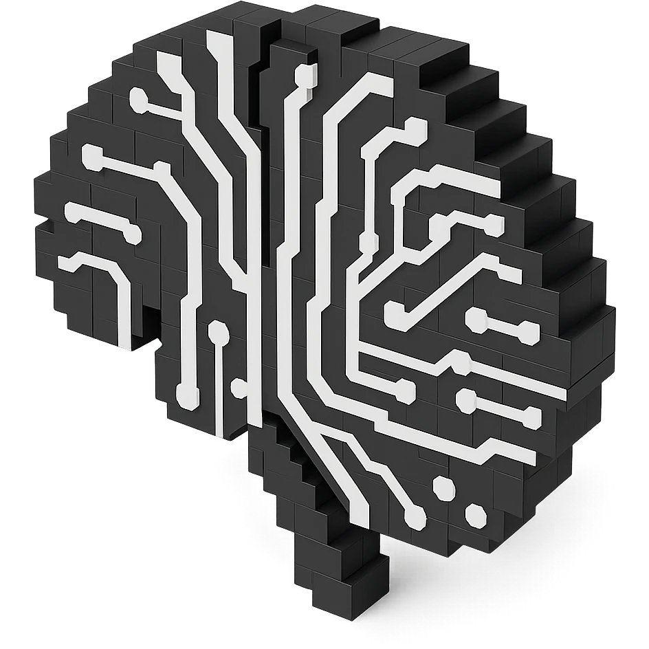 Make it voxel and bnw emoji