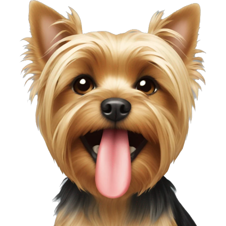 yorkie licking emoji