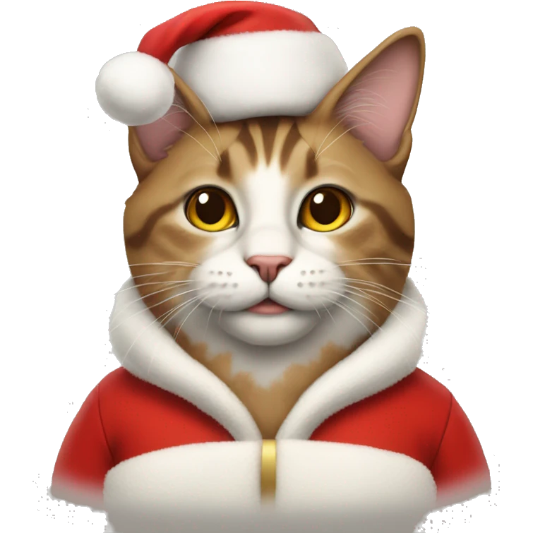 cat in a santa claus costume emoji
