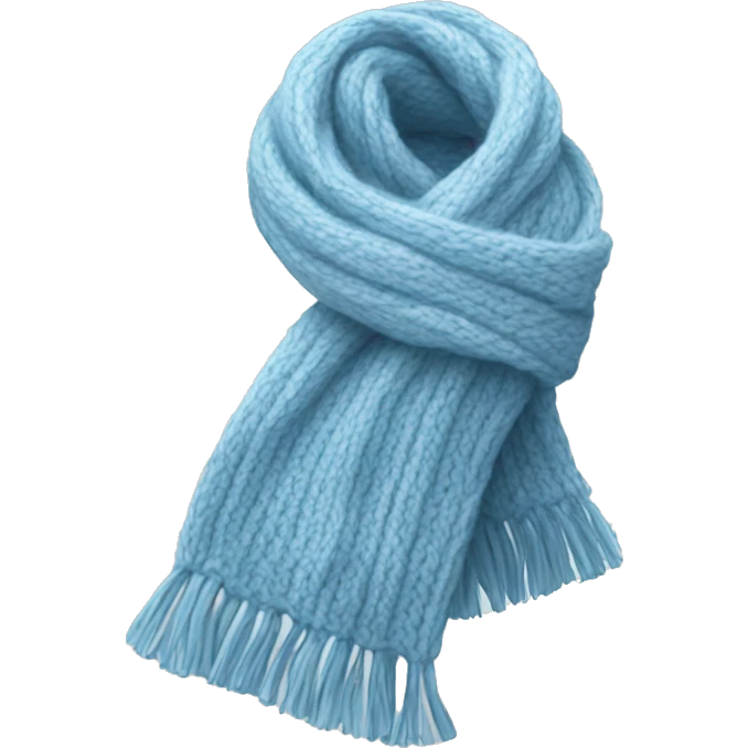 Light blue knit scarf  emoji
