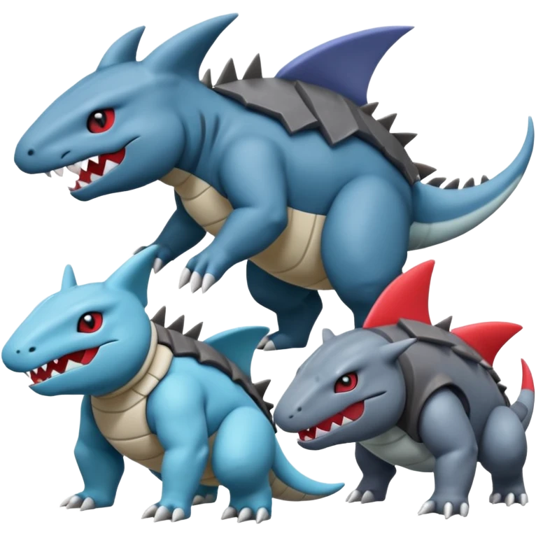 Amaura-Gible-Aggron-Pokémon (full body) emoji