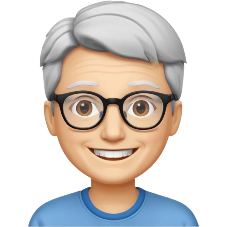 Gojo with glasses and no wrinkles emoji