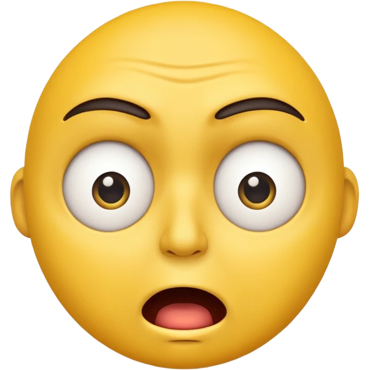 emoji generic yellow face but stressed and excited at the same time emoji