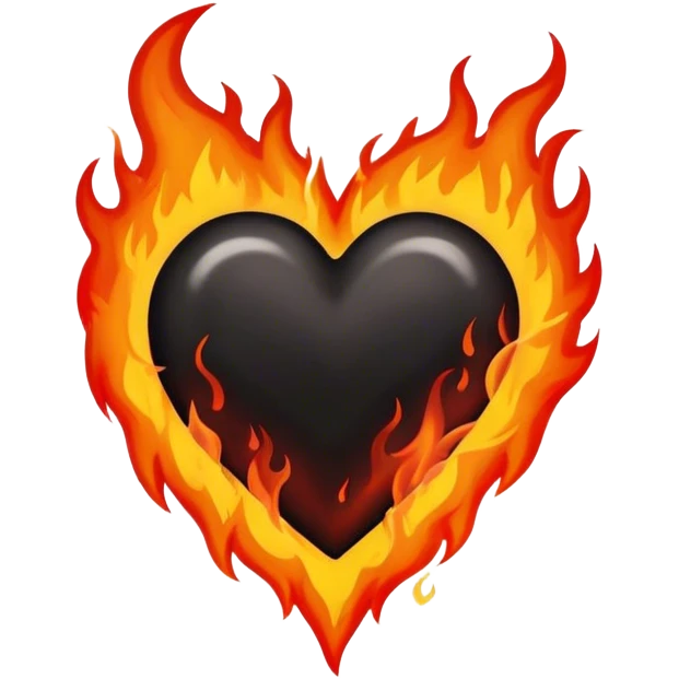 black heart on fire emoji