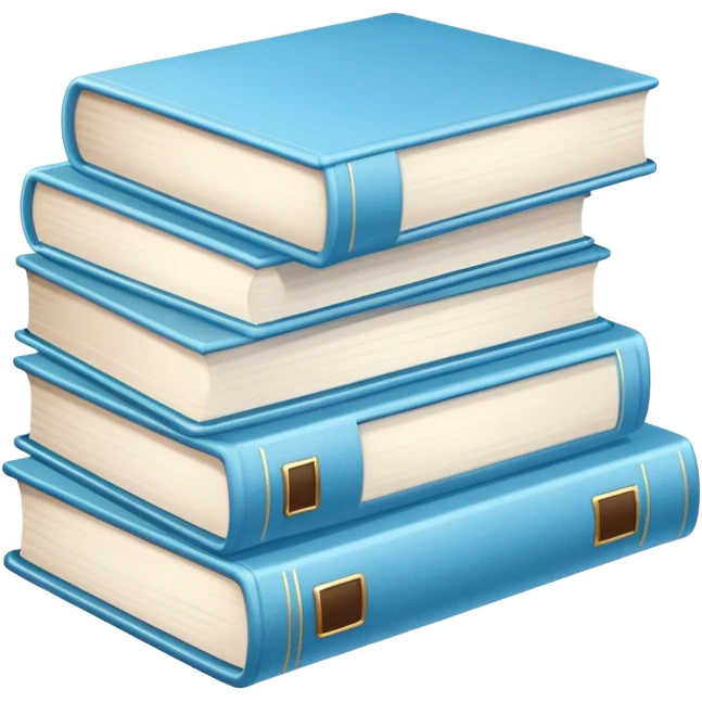 Make a stack of light blue books emoji