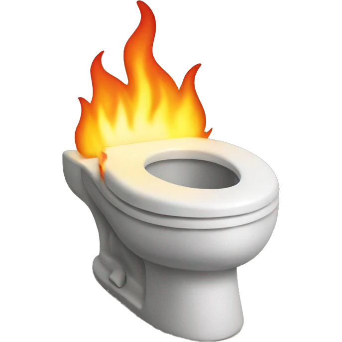 Toilet on fire emoji