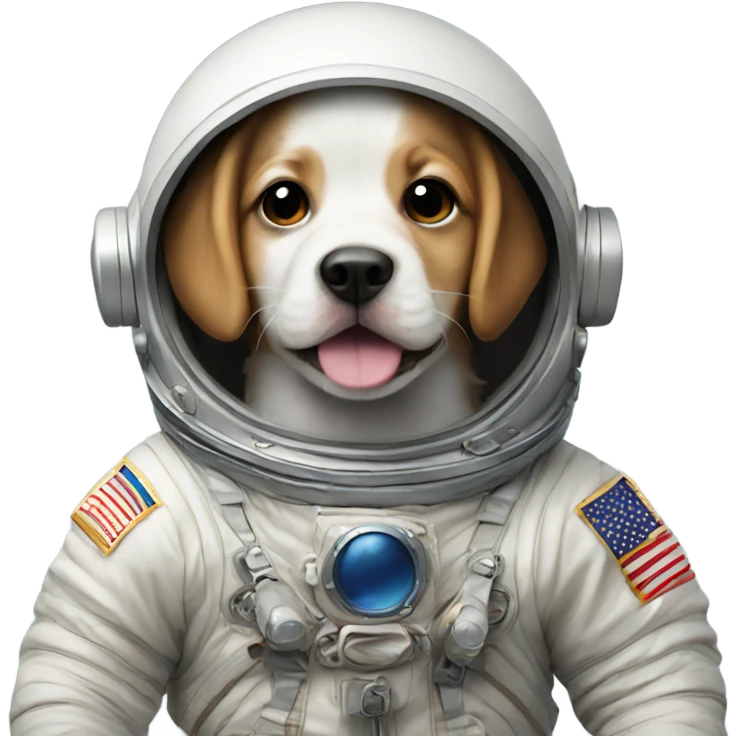 A cute puppy astronaut emoji