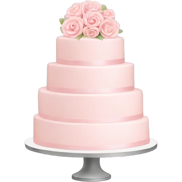 light pink wedding cake emoji