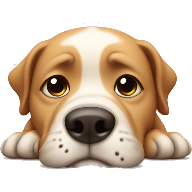 tired dog emoji