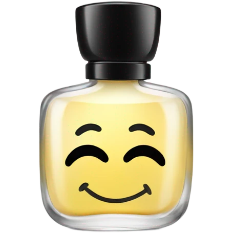 smiling perfume face with black cap emoji