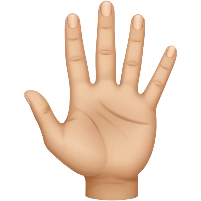 اصبع البنصر موجه نحو تجويف اليد emoji