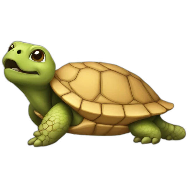 Tortue sur chien emoji