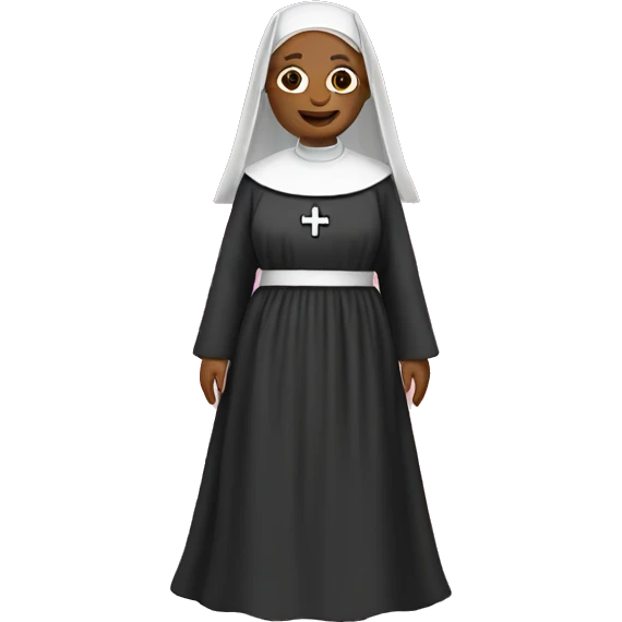 Nun in pink gown emoji