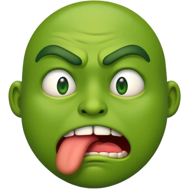  emoji smelling something that stinks. With the stink face. About to throw up  emoji