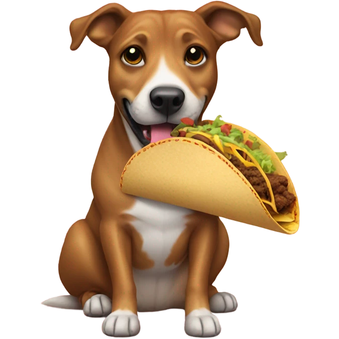 Dog eating taco emoji