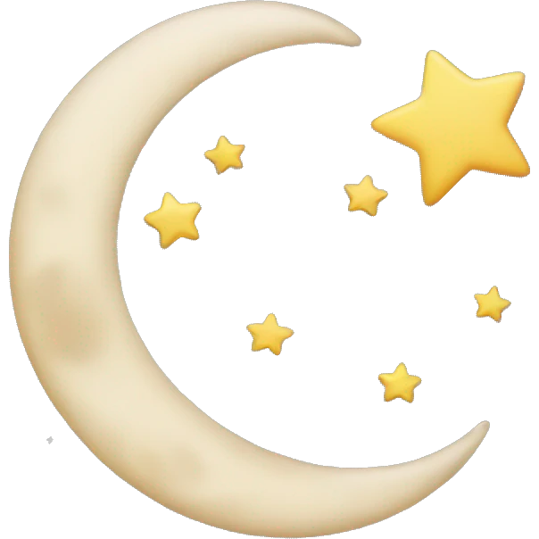 Moon with star emoji