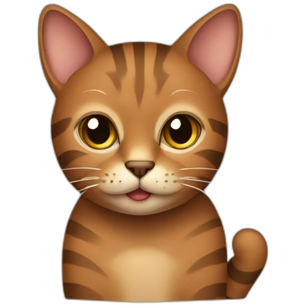 Brown cat with stripe emoji
