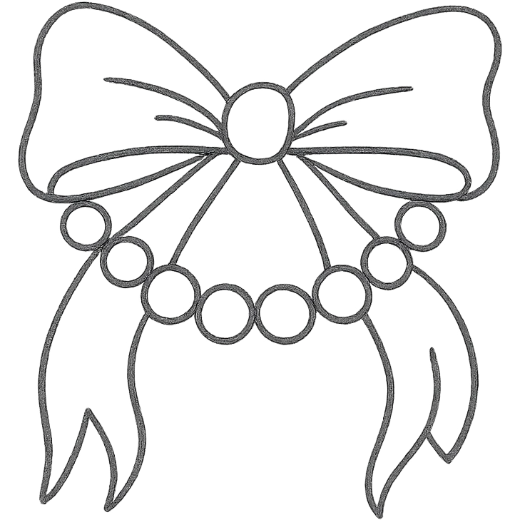 coquette style white icon, pearl and ribbon details, gentle and romantic emoji