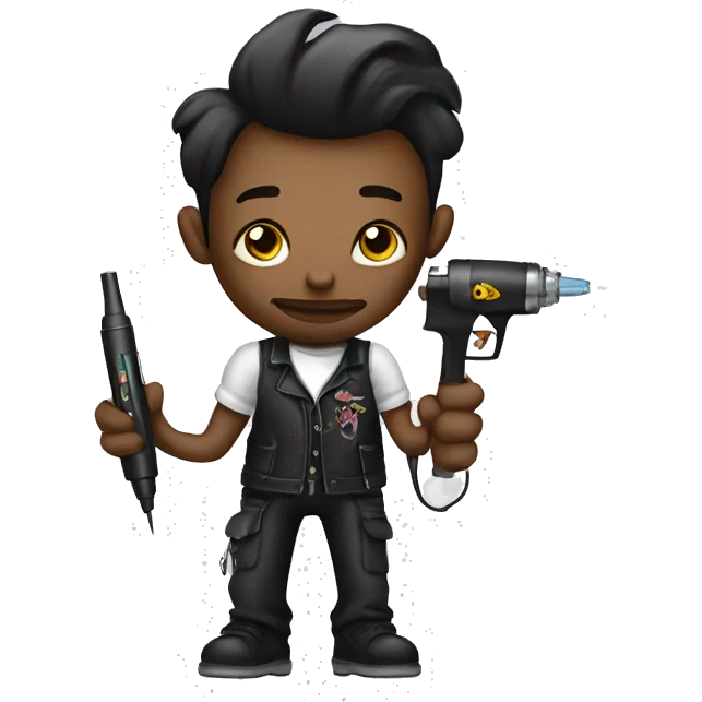 Tattoo artist with tattoo gun emoji