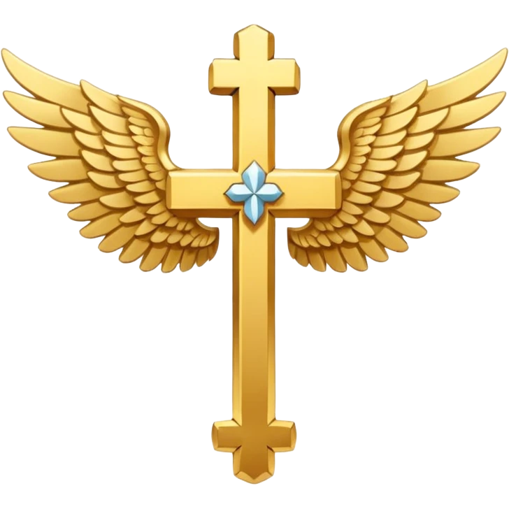 Symbol of cross with  wings on left and right  emoji