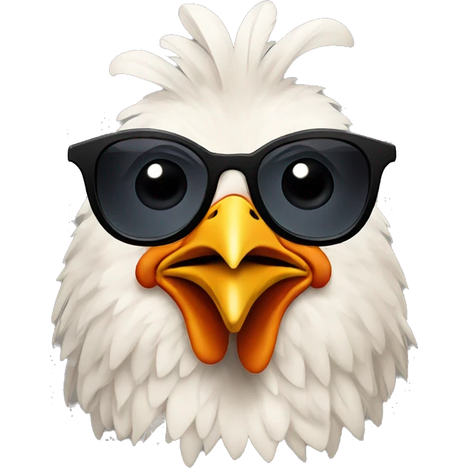 chicken with shades emoji