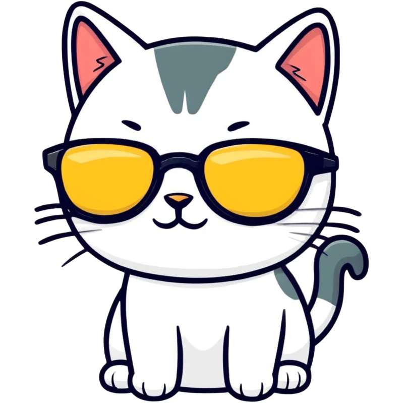 Cat with sunglasses emoji