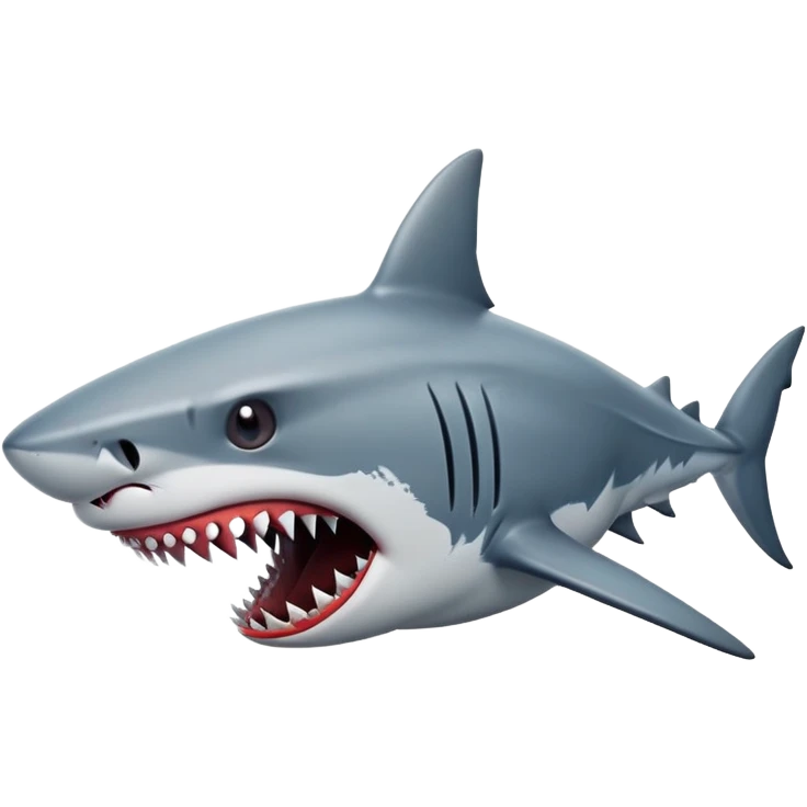 scary shark with sharp teeth emoji