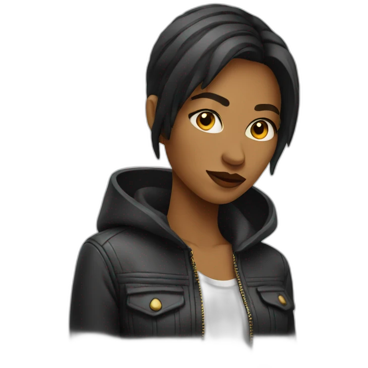 cool looking woman emoji