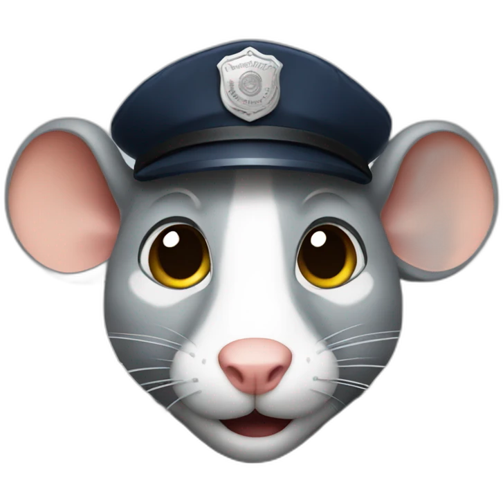 Rat arrested by the police emoji
