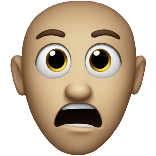 Head sticking out of black hole emoji
