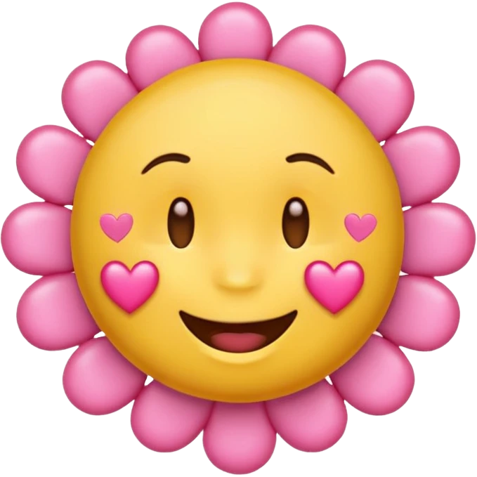 
A drooling, love-struck yellow one face emoji with floating pink hearts emoji