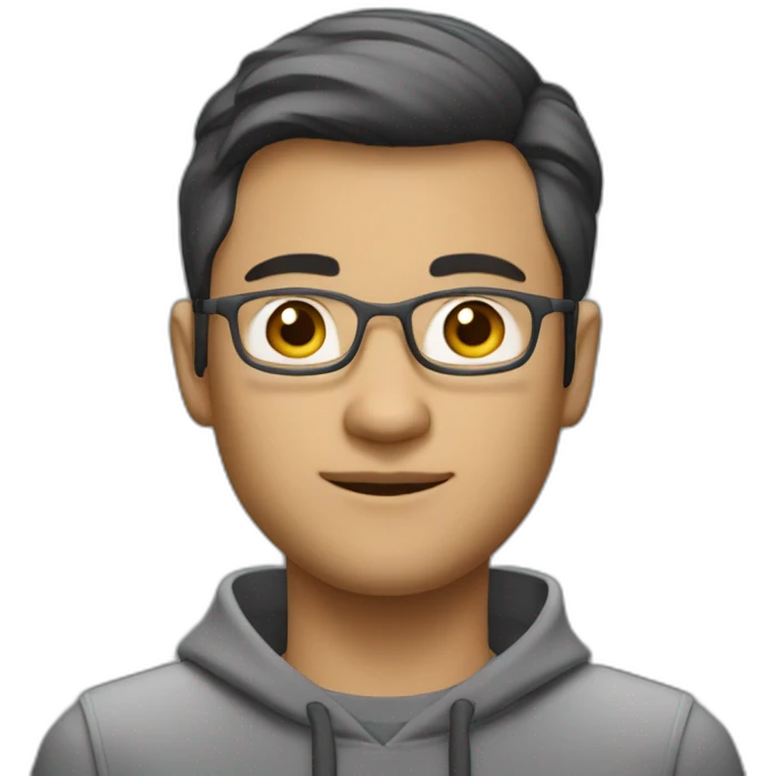 dutch/indonesian software engineer guy, around 40 years old but looks younger, very short hair, and hair still dark, light beard emoji