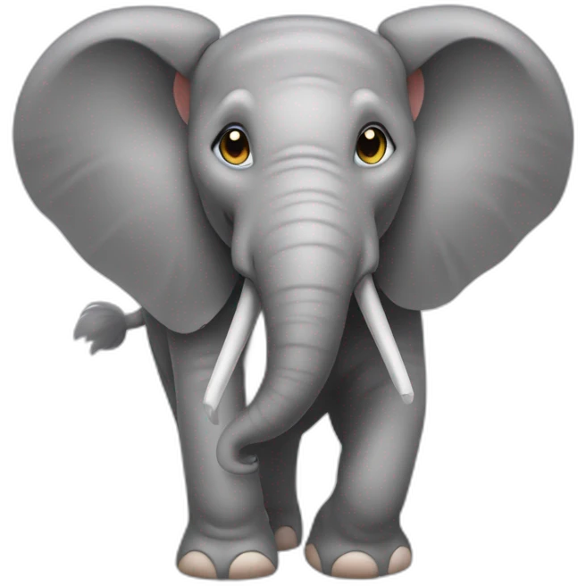 Éléphant sur souris emoji