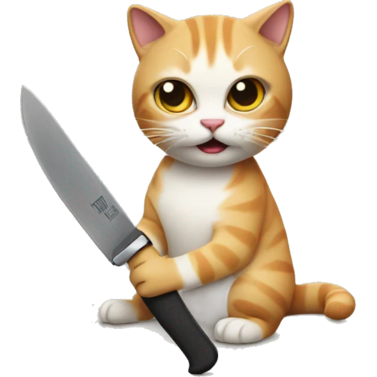 Cat with a knife  emoji