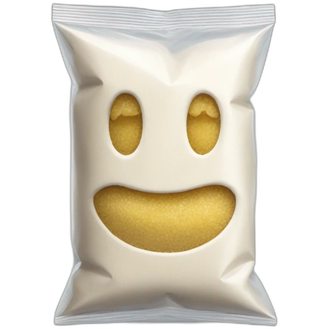 white flour in ziplock bag  emoji