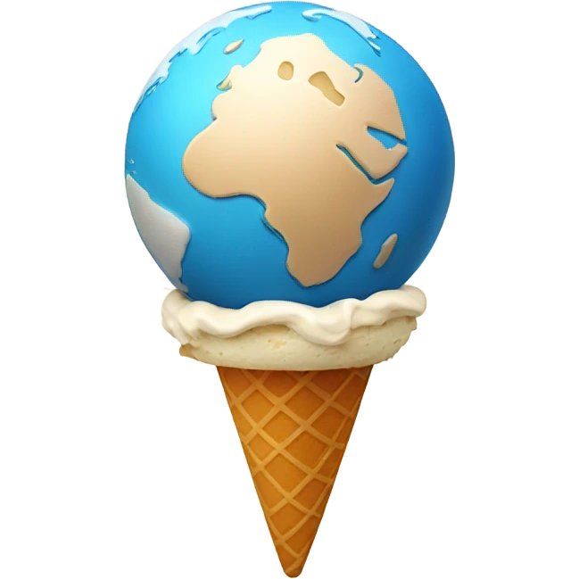 globe on icecream cone emoji