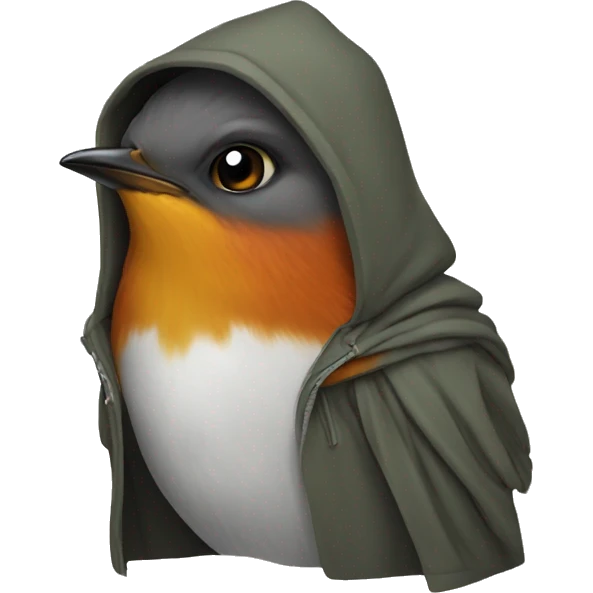 robin with hoodie emoji